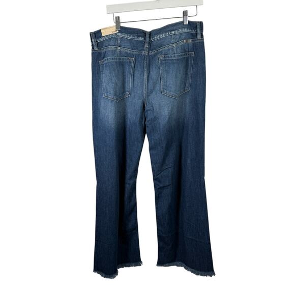 KanCan Maurices Dark Drape Ripped High Rise Wide Leg Jeans Boho NEW Womens 31 - Picture 5 of 8